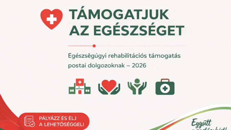 Egészségügyi rehabilitációs támogatás postai dolgozóknak